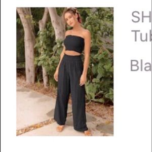 SHEIN Tube Top & Palazzo Pants 2 Piece Set